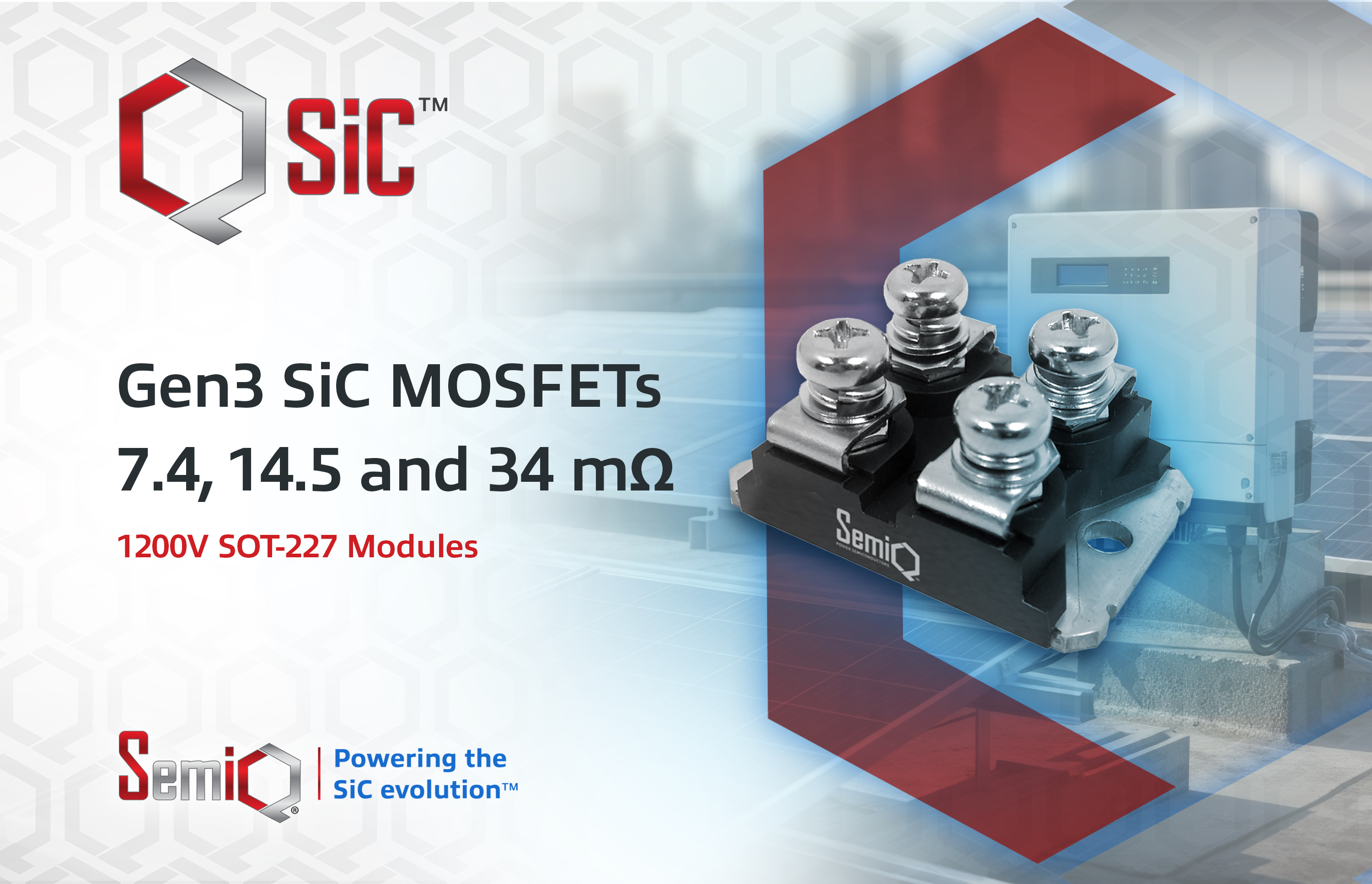 SemiQ Expands 1200 V Gen3 SiC MOSFET Line with Launch of 7.4, 14.5 and 34 mΩ SOT-227 Modules